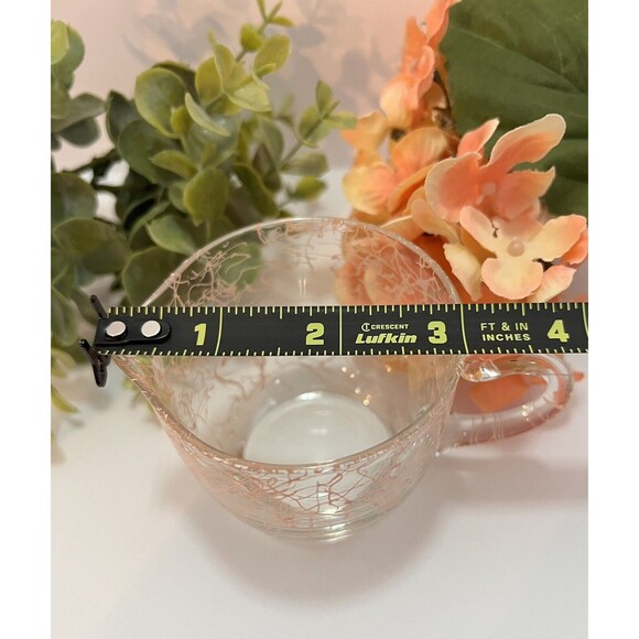 Vintage Hazel Atlas Gay Fad Studio Pink Splatter Paint Veiling Art Glass Creamer - Picture 5 of 7